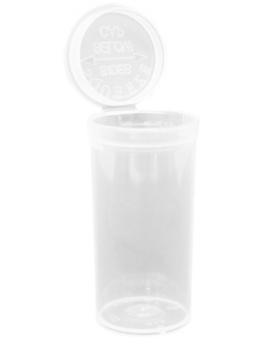 Transparent Pop Top container for drought, 7 cm high