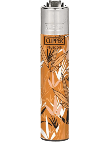Zapalniczka Clipper wzór COLOR LEAVES pomarańczowa