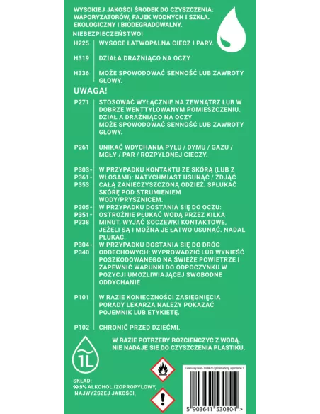 Green Easy Clean- Plyn do czyszczenia waporyzatora bonga szkła