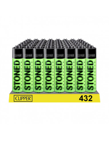 Clipper lighter AMSTERDAM STONED GREEN pattern
