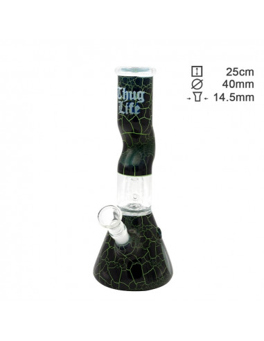 Filter bong Thug Life Beaker, height 25 cm, cut 14.5 mm