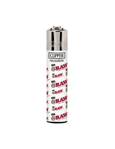Clipper lighter, RAW LOGO WHITE pattern