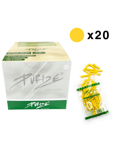 Carbon filters Purize XTRA Slim BOX 20 x 50 pcs. YELLOW