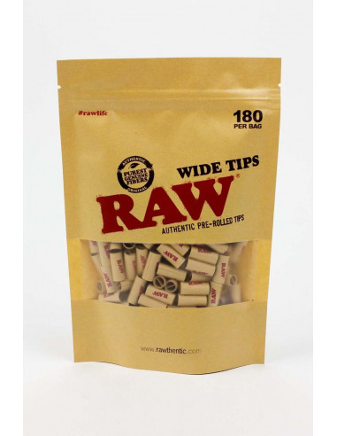 RAW Filters Wide Prerolled Tips 180 pcs. Joint filters