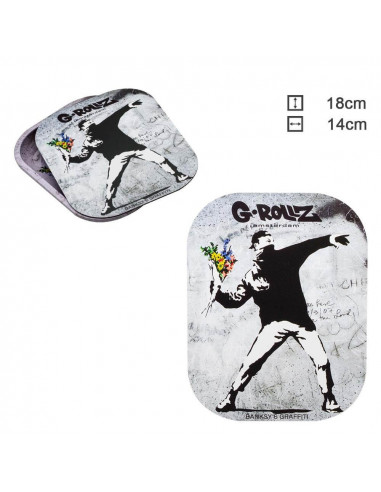 Magnetic cover for G-Rollz Banksy Flower Thrower 18 x 14 cm