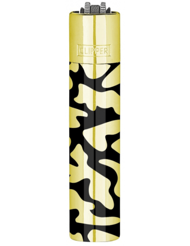 Metal Lighter Clipper Metal with CAMOUFLAGE pattern gold