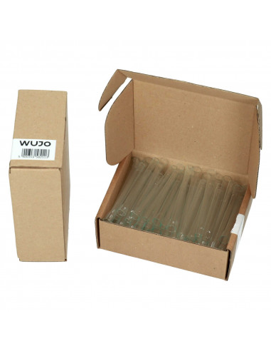 Straight glass cigarette holder WUJO, package 100 pcs.