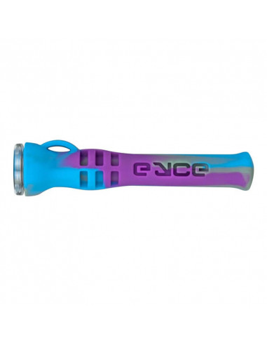 One Hitter Eyce Shorty - silicone, unbreakable with a glass stem purple