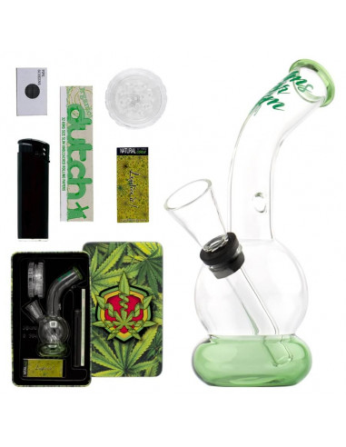 Amsterdam Greenline Bong Giftset - bong and accessories in a box SET