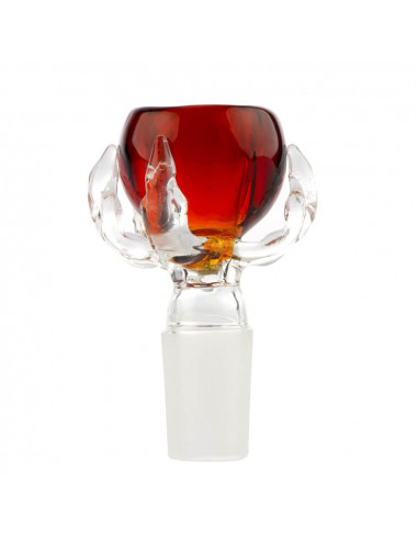 Grace Glass Dragon Pow bong bowl cut 18.8 mm amber