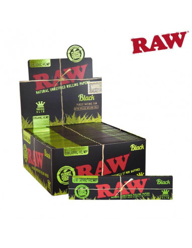 Bibułki RAW Black Organic Hemp KS Slim BOX