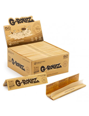 G-Rollz King Size Slim brown ultra-thin tissue papers
