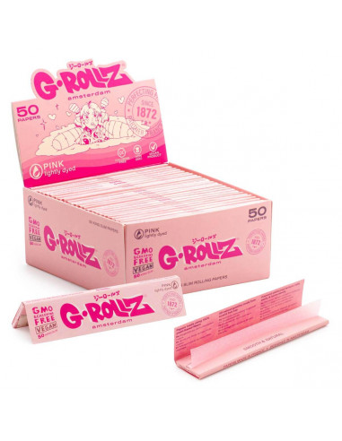 G-Rollz King Size Slim pink tissue papers