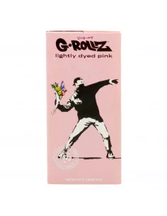 Bibułki G-Rollz Banksy King Size Slim z tacką i filtrami różowe 2