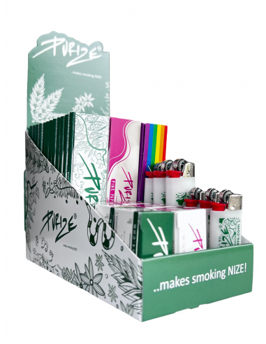 Purize - Product display for the store - Papers and lighters