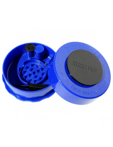 GrinderVac - Odorless storage box with a grinder, capacity 10 g blue