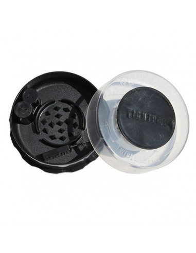 GrinderVac - Odorless storage box with a grinder, capacity 10 g clear black