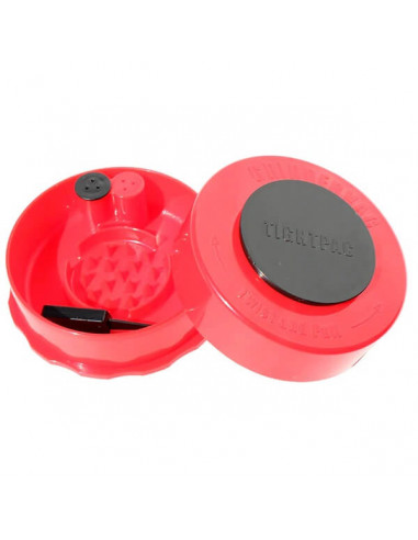 GrinderVac - Odorless storage box with a grinder, capacity 10 g red