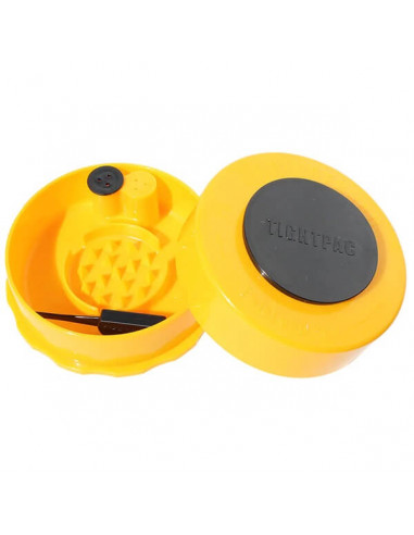GrinderVac - Odorless storage box with a grinder, capacity 10 g yellow