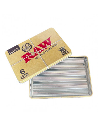 RAW Tin Case - Pojemnik na 6 bletek Cones KS Slim metalowy