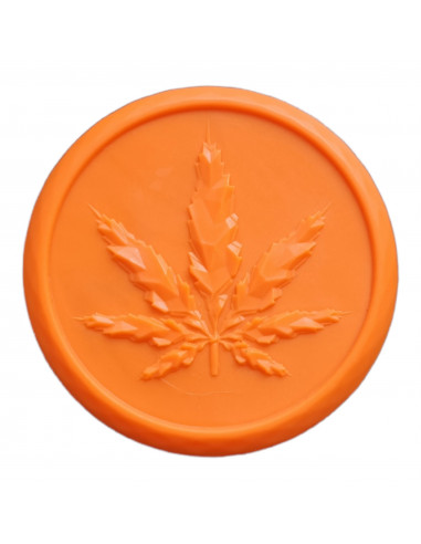 Młynek do suszu Leaf Neon 3 części średnica 50 mm akrylowy Orange