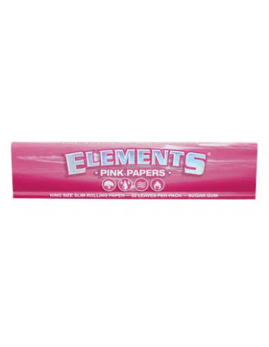Bibułki Elements Pink King Size Slim różowe