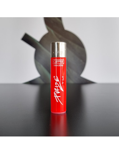 Clipper lighter in PURIZE pattern red