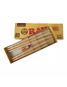 Bibułki RAW Cone 1 1/4 20 szt. niebielone