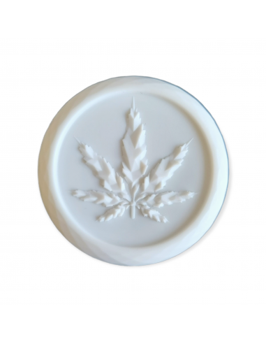 Dried Grinder Leaf, Acrylic, dia. 50 mm 3 parts white
