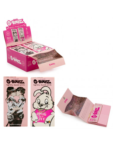 G-Rollz Banksy KS Slim tissue papers with tray and pink filters
