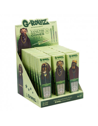 Bibułki G-Rollz Snoop Dogg Organic Green Hemp Cone King Size - 6 szt.