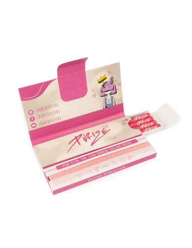 Pink Purize Papes'n Tips KS Slim tissue papers with filters