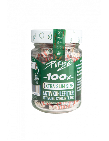 Purize XTRA Slim XMAS Edition joint filters 100 pcs. In a jar