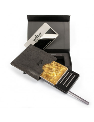 Royal Box - Snuff box with pipe and scale GOLD EDITION