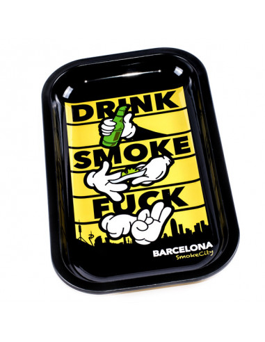 V-SYNDICATE rolling tray Barcelona Smoke City pattern LARGE