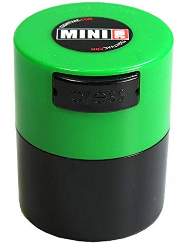 TightVac MiniVac - Próżniowy pojemnik na susz 0,12l bezzapachowy LIGHT GREEN CAP BLACK BODY