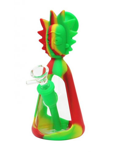 Rick and Morty Rasta silicone bong height 19 cm