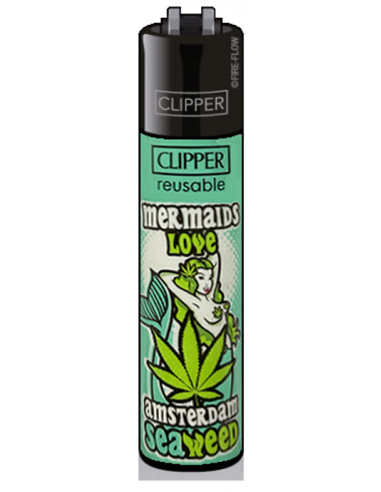 Clipper lighter, AMSTERDAM WEED pattern 1