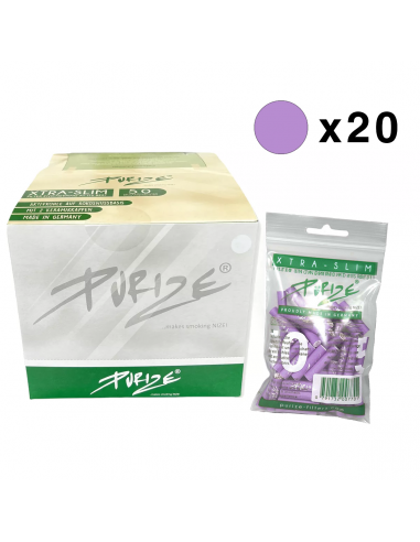 Filtry węglowe Purize XTRA Slim Lilac BOX 20 x 50 szt.