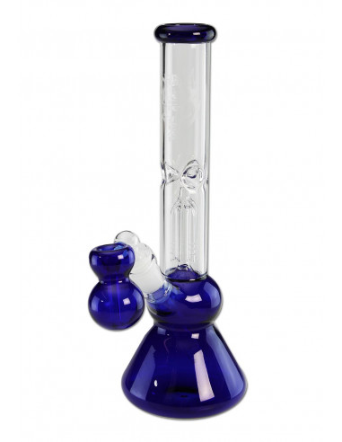 Black Leaf ice bong with diffuser, height 30 cm, cut 18.8/14.5 mm