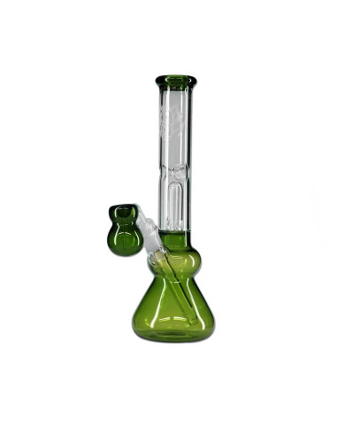 Black Leaf ice bong with diffuser, height 30 cm, cut 18.8/14.5 mm GREEN