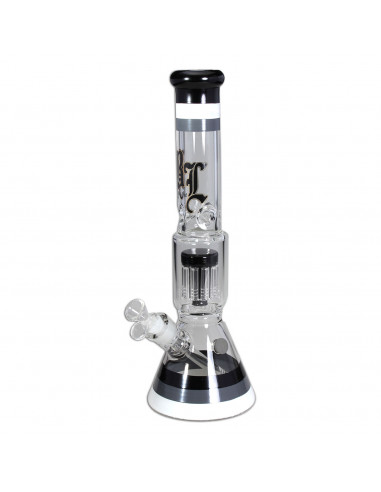 Black Leaf ice bong with diffuser, height 40 cm, cut 18.8/14.5 mm BLACK
