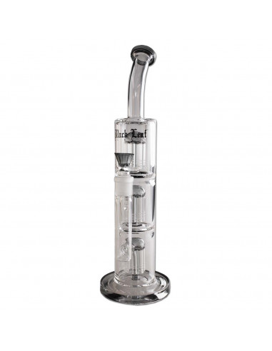 Black Leaf Bong with filtration 3 x 8-arm percolator height 39 cm