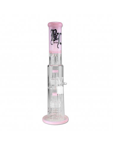 Black Leaf ice bong with 2 filters cut 18.8 mm, height 40.5 cm PINK