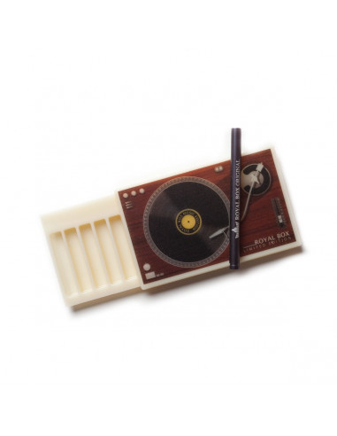 Royal Box - Snuff box with pipe RECORD PLAYER white