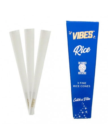 Vibes Cones Coffin Rice Rolling Papers 3 pcs. King Size