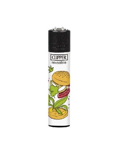 Clipper lighter, LEAVES FAST FOOD pattern 1