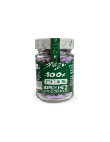 Purize XTRA Slim LILAC carbon filters jar 100 pcs.