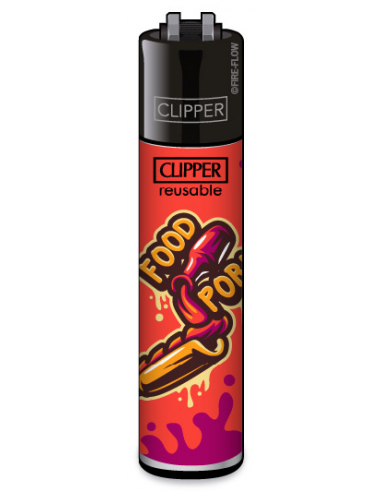 Clipper lighter, FOOD PORN pattern 1