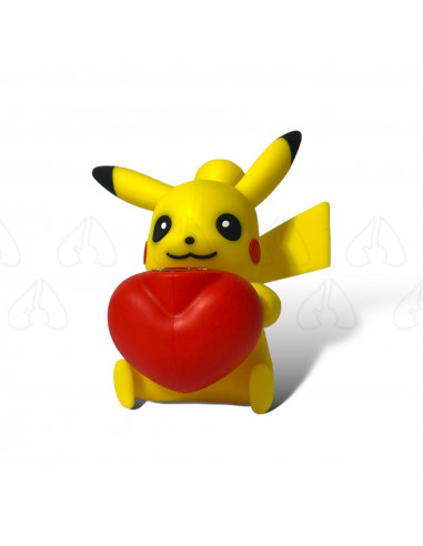 Bongo silikonowe Pikachu wys. 12 cm szklany cybuch